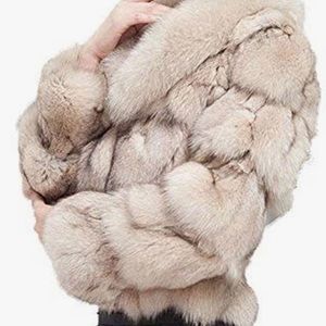 Fox fur jacket size 12.